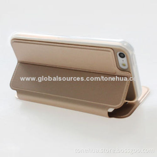 Flip Case for iPhone 5/5S, Made of TPU, Magnet Steel, in Various Colors